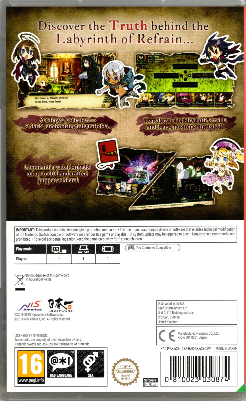 Labyrinth of Refrain: Coven of Dusk - BASCO GAMES