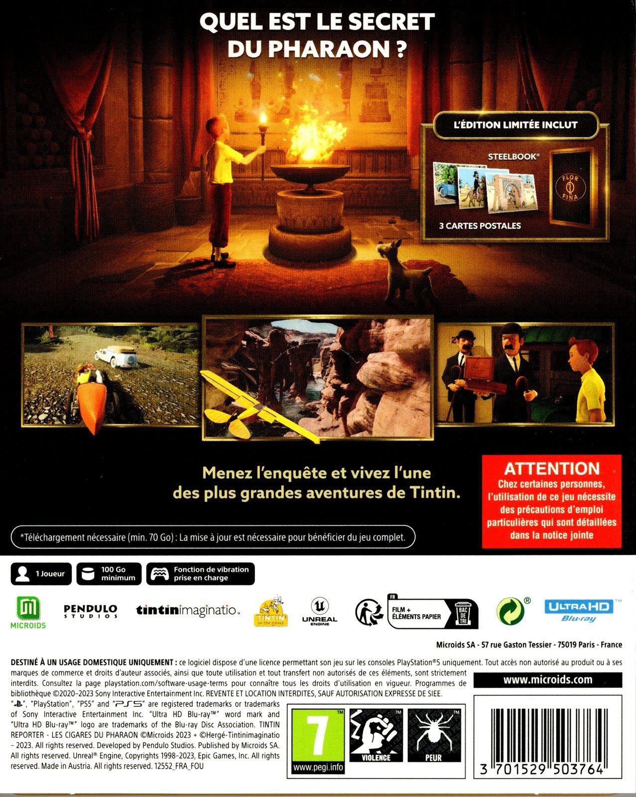 Tintin Reporter: Cigars of the Pharaoh - Limited Edition - BASCO GAMES