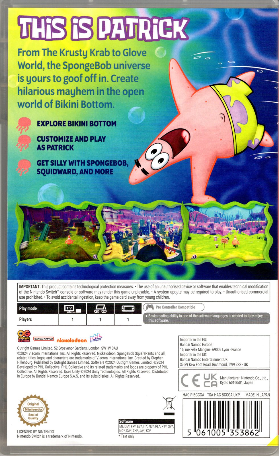 SpongeBob SquarePants: The Patrick Star Game - BASCO GAMES