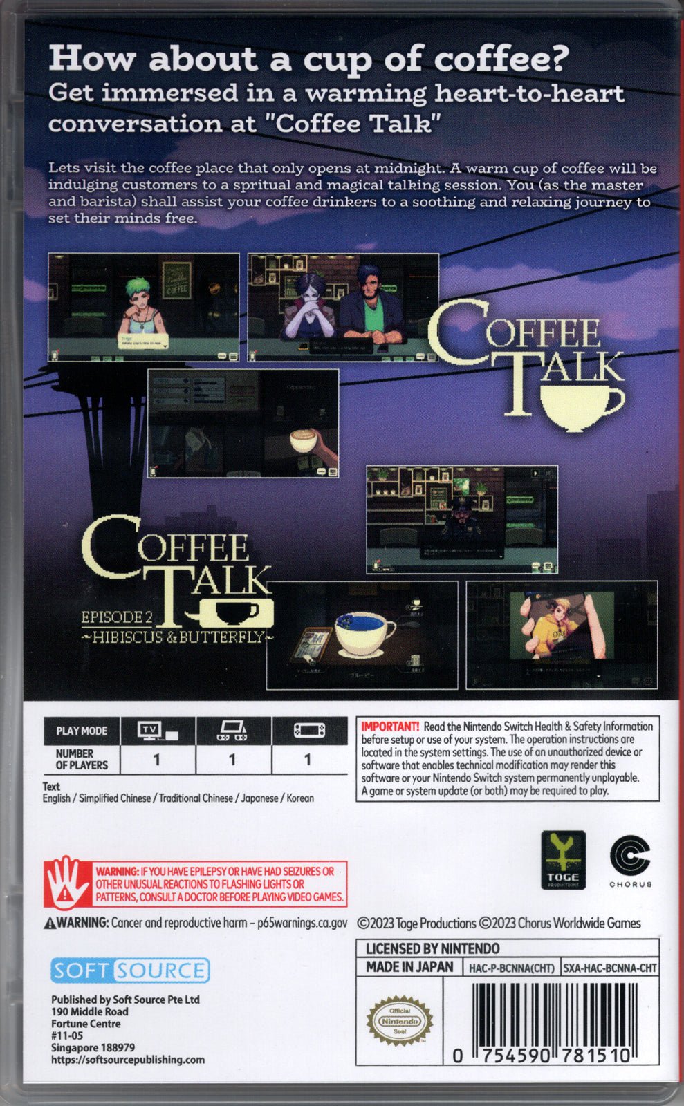 Coffee Talk 1 & 2 Double Pack - BASCO GAMES