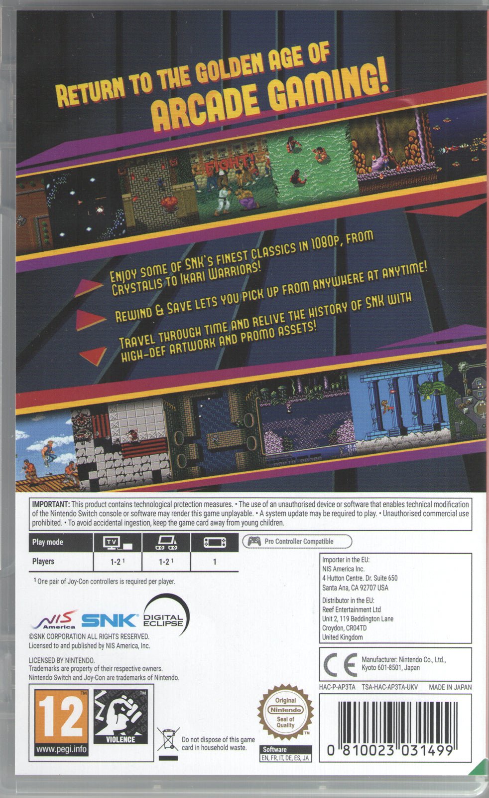 SNK 40th Anniversary Collection - BASCO GAMES