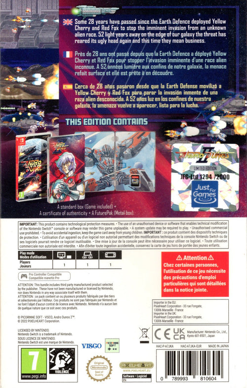 Andro Dunos 2 Limited Edition - BASCO GAMES