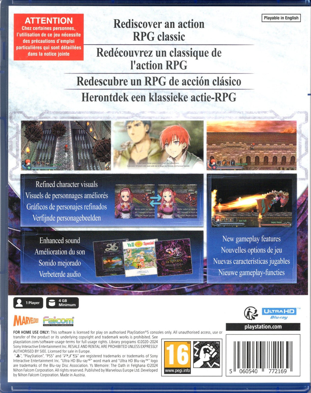 Ys Memoire: The Oath in Felghana - BASCO GAMES