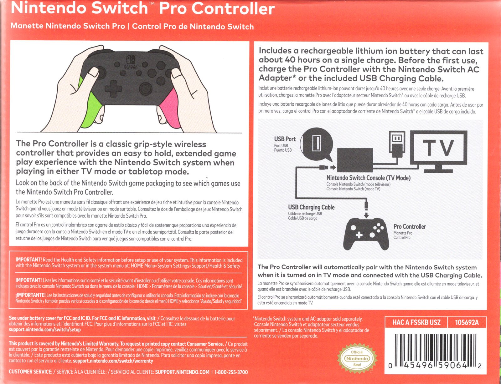 Official Pro Controller Splatoon 2 Edition - BASCO GAMES