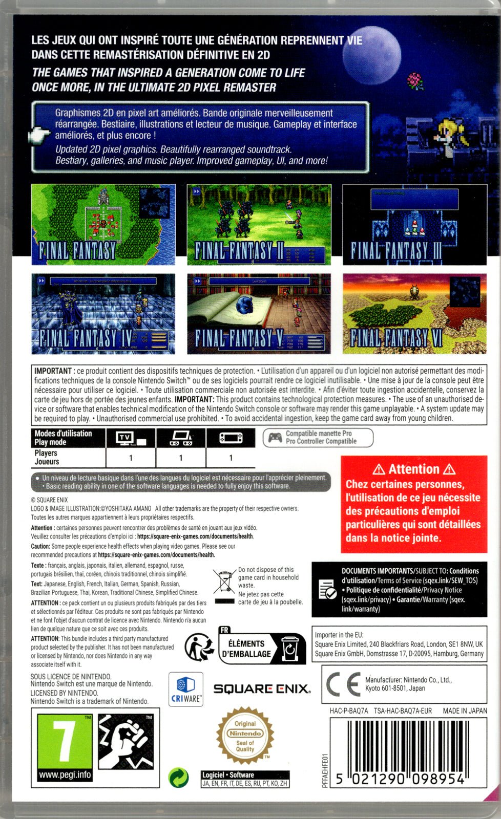 Final Fantasy I-VI Collection Anniversary Edition - BASCO GAMES