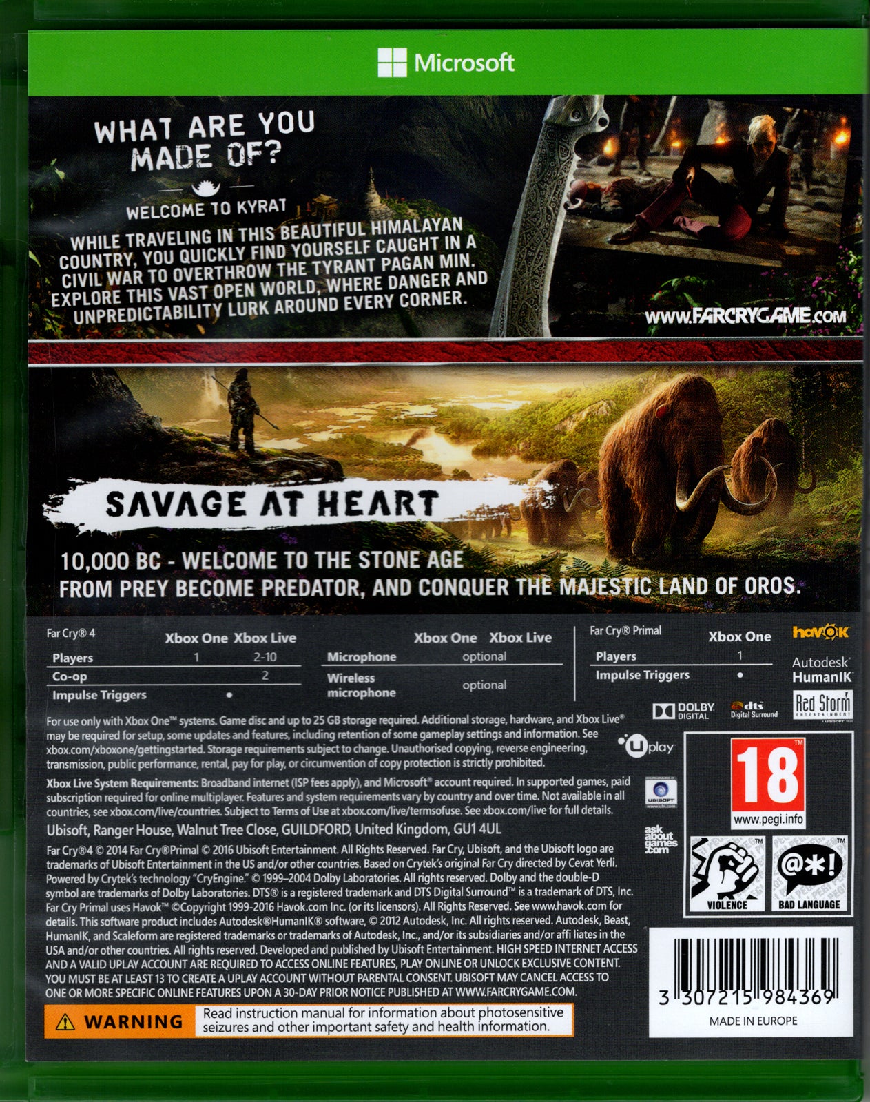Far Cry 4 + Far Cry Primal Double Pack - BASCO GAMES