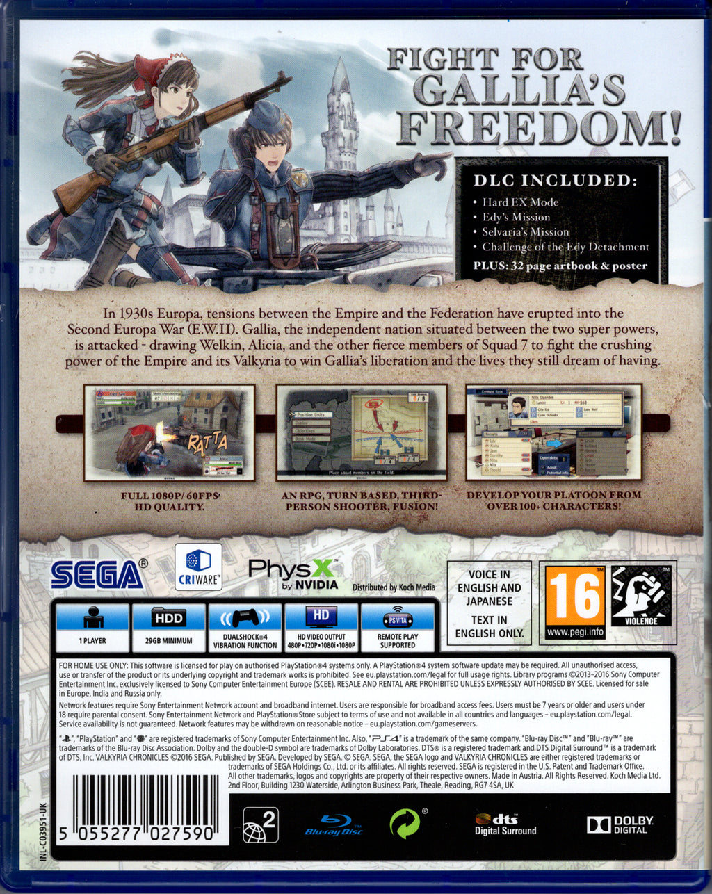 Valkyria Chronicles Remastered Europa Edition - BASCO GAMES