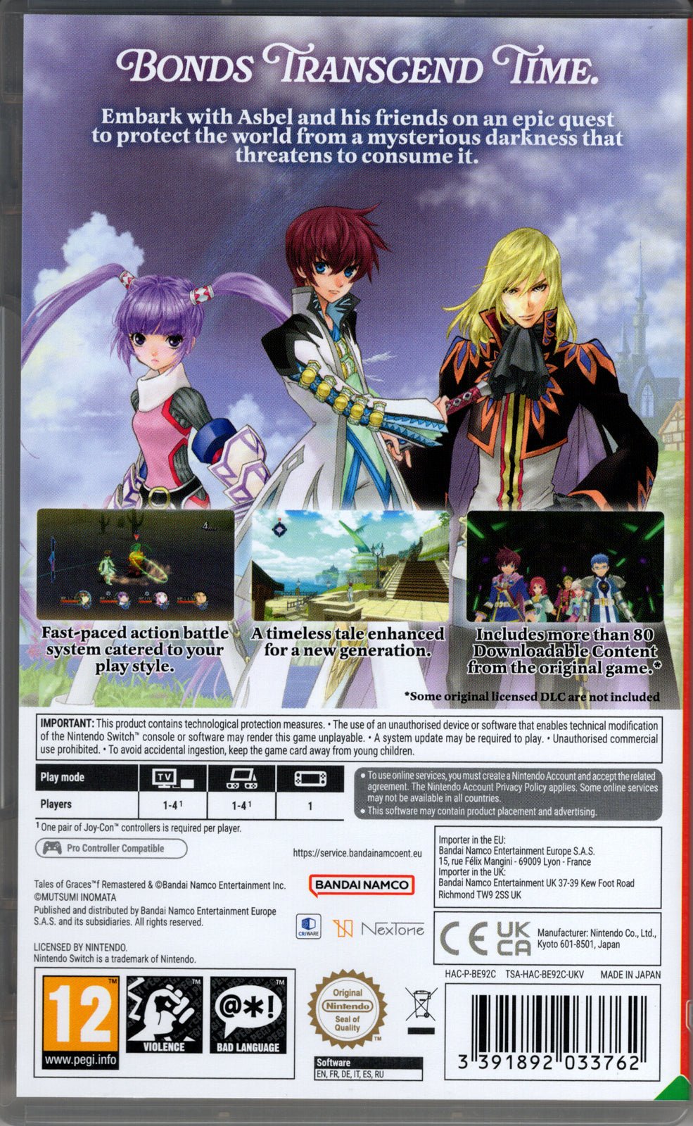 Tales of Graces f Remastered - BASCO GAMES