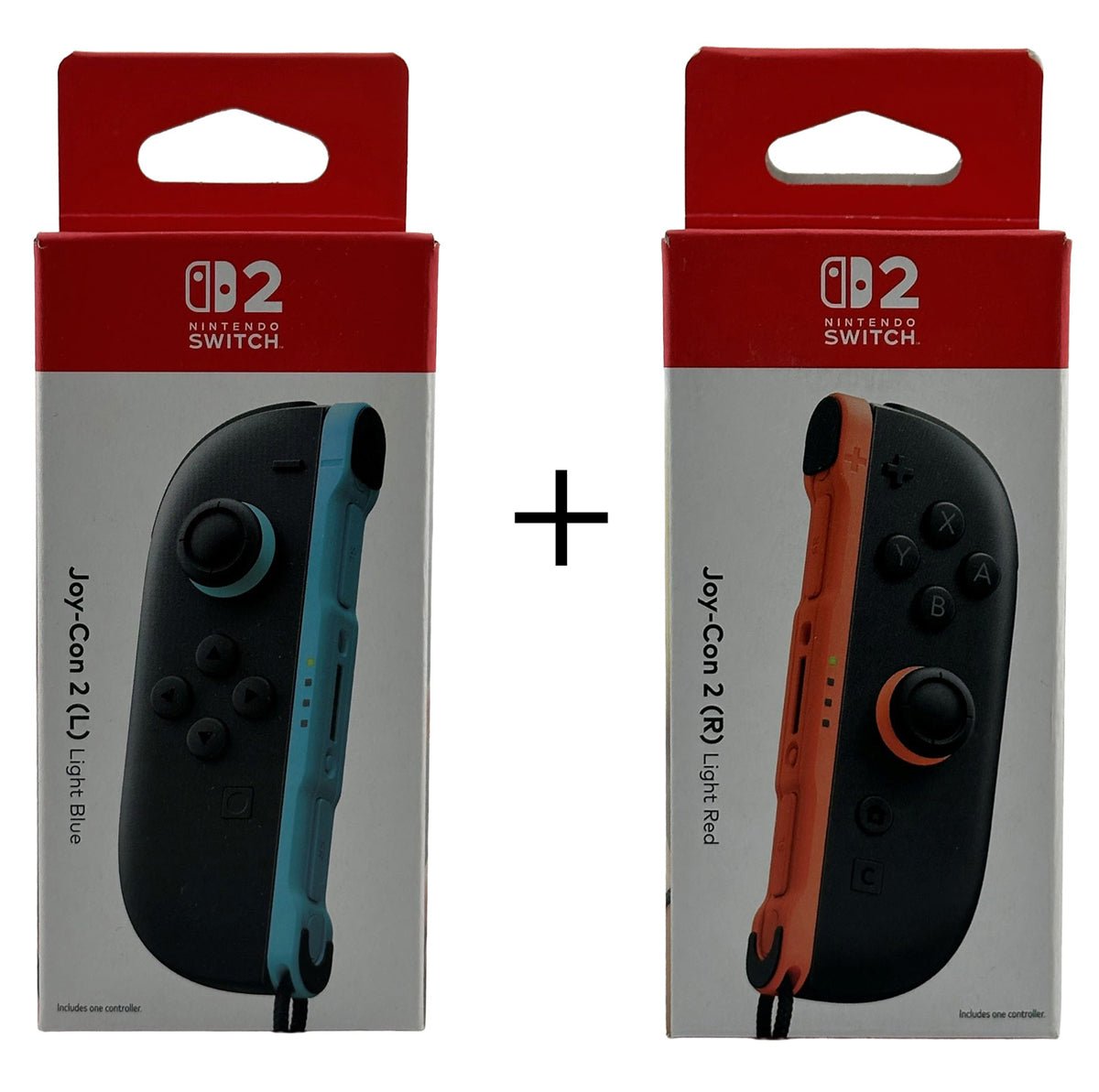 Official OEM Joy-Con™ 2 (L) Light Blue + Light Red - BASCO GAMES