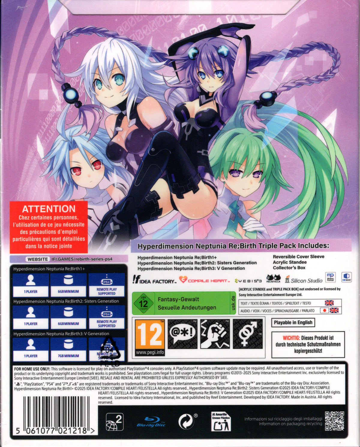 Hyperdimension Neptunia Re;Birth Series (1-3) Triple Pack - BASCO GAMES