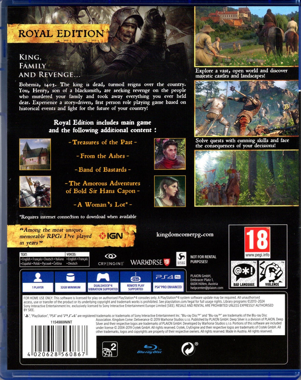 Kingdom Come: Deliverance - Royal Edition - BASCO GAMES