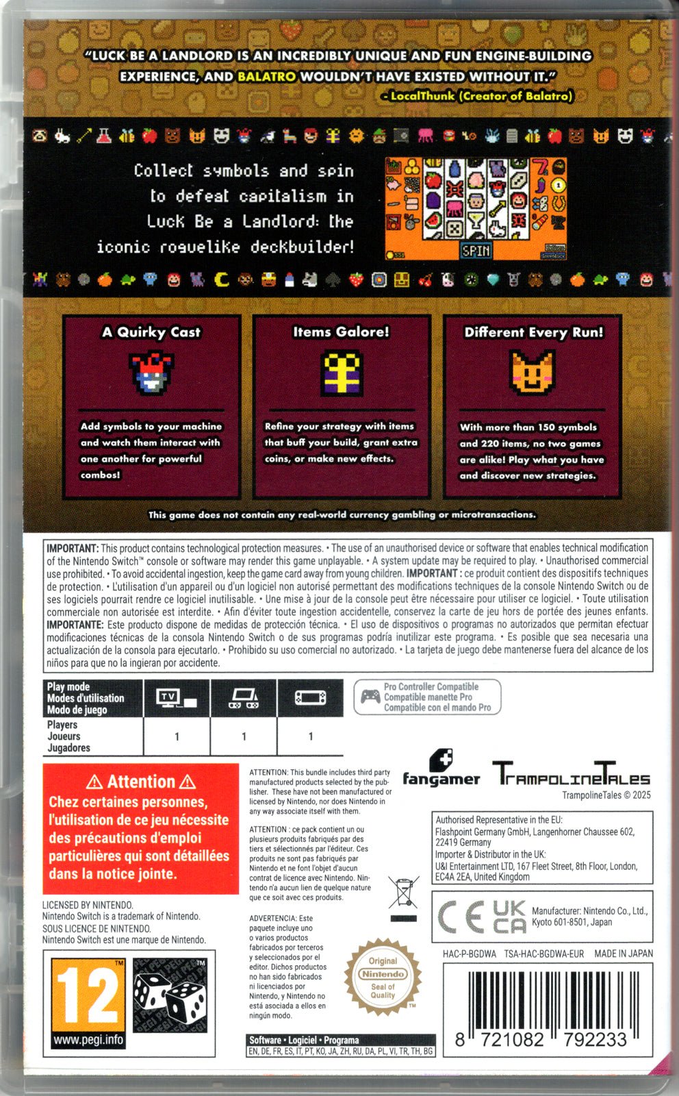 Luck Be a Landlord - BASCO GAMES