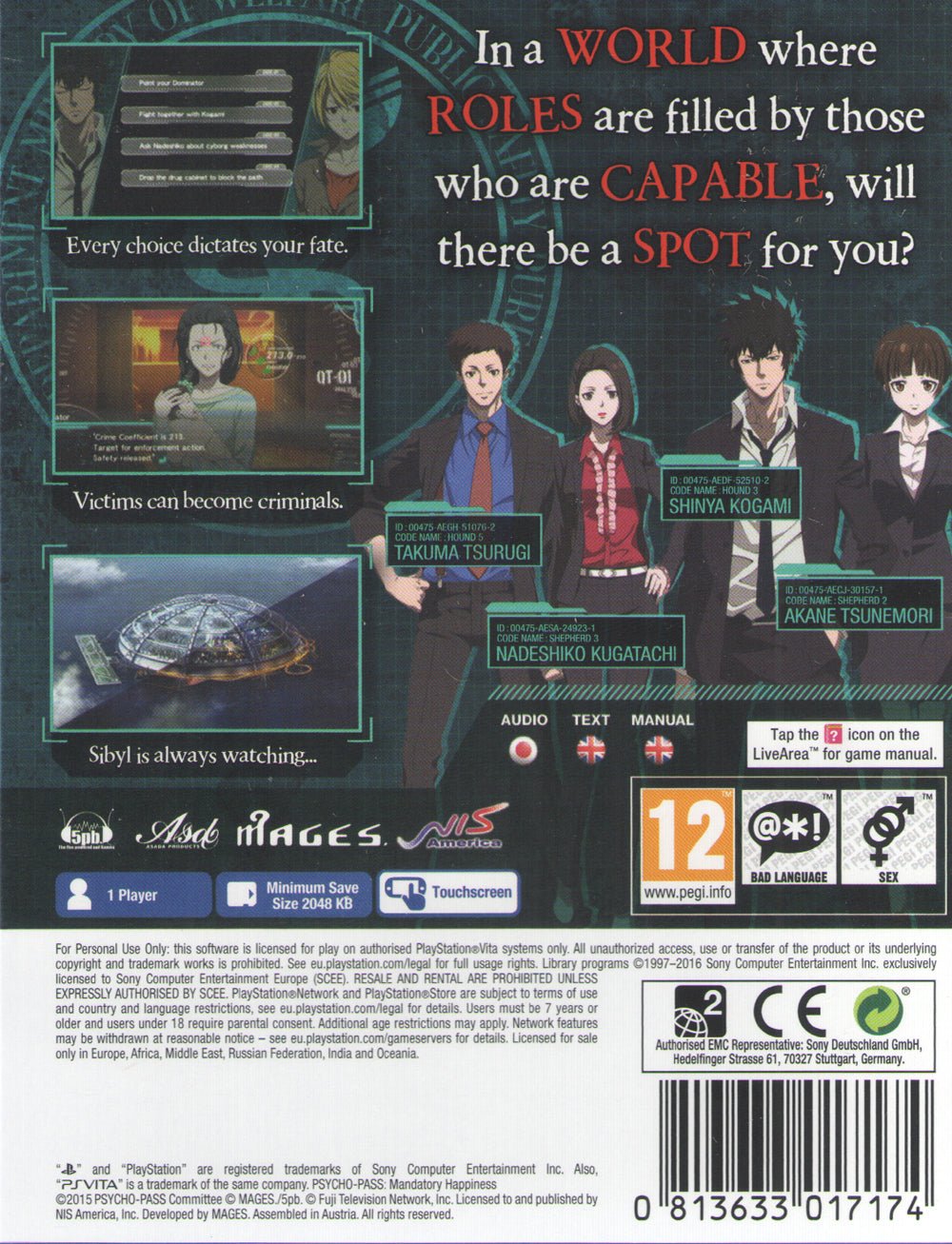 Psycho-Pass: Mandatory Happiness - BASCO GAMES
