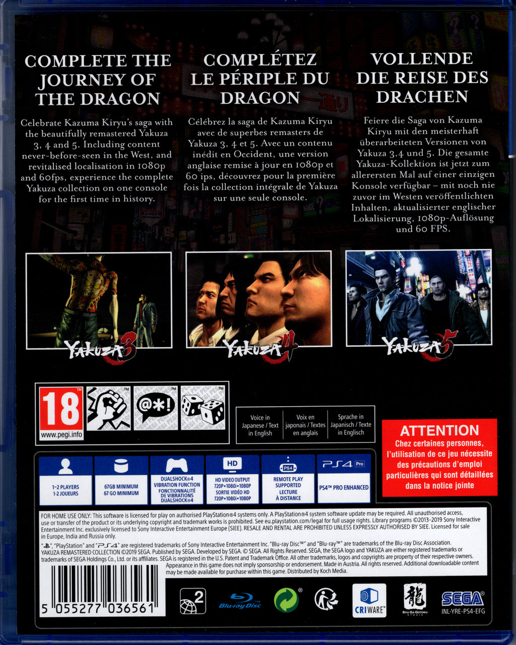 Yakuza Remastered Collection