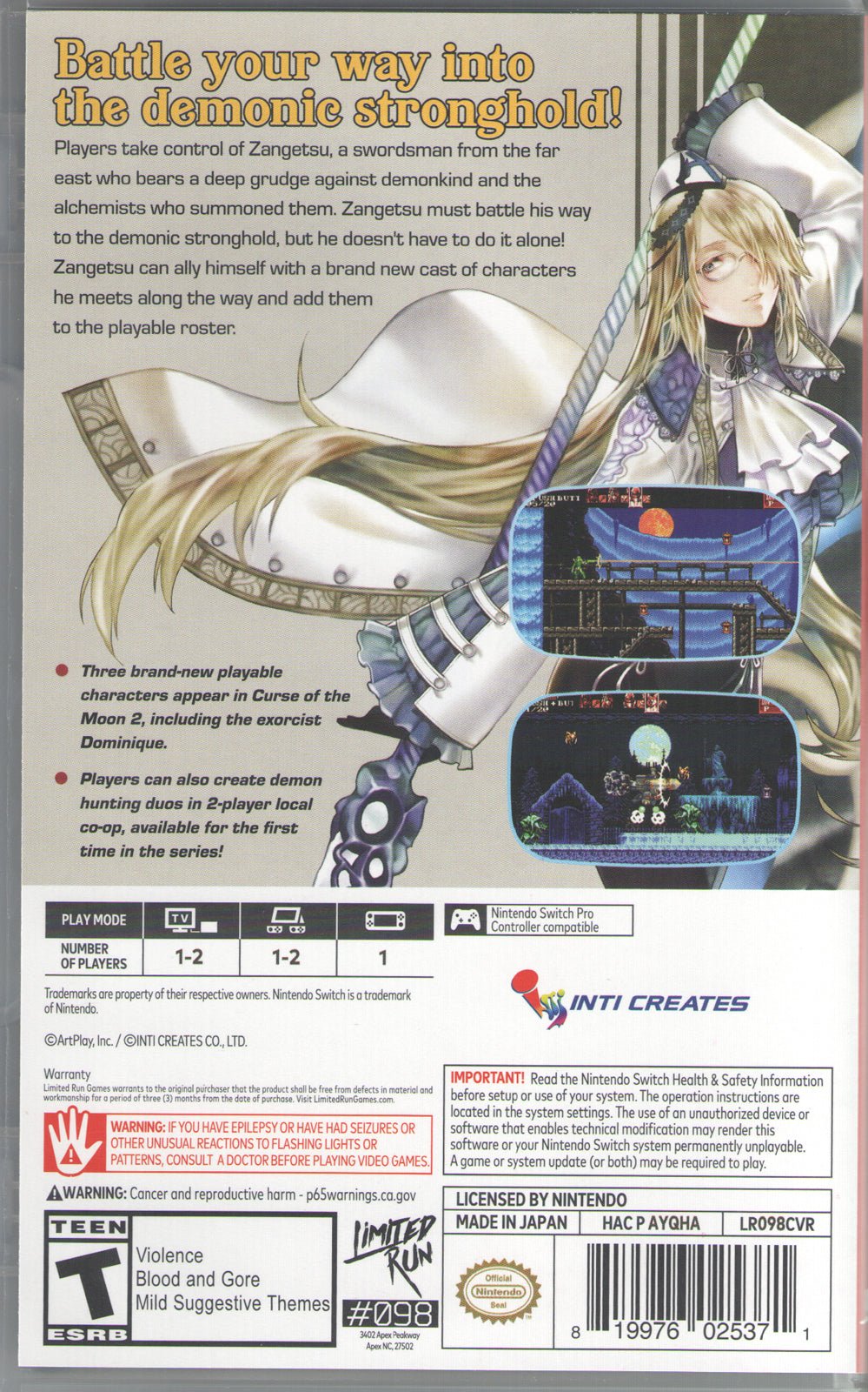 Bloodstained: Curse of the Moon 2 - BASCO GAMES