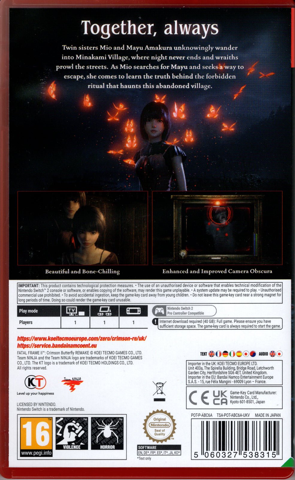 Fatal Frame II Crimson Butterfly Remake - BASCO GAMES