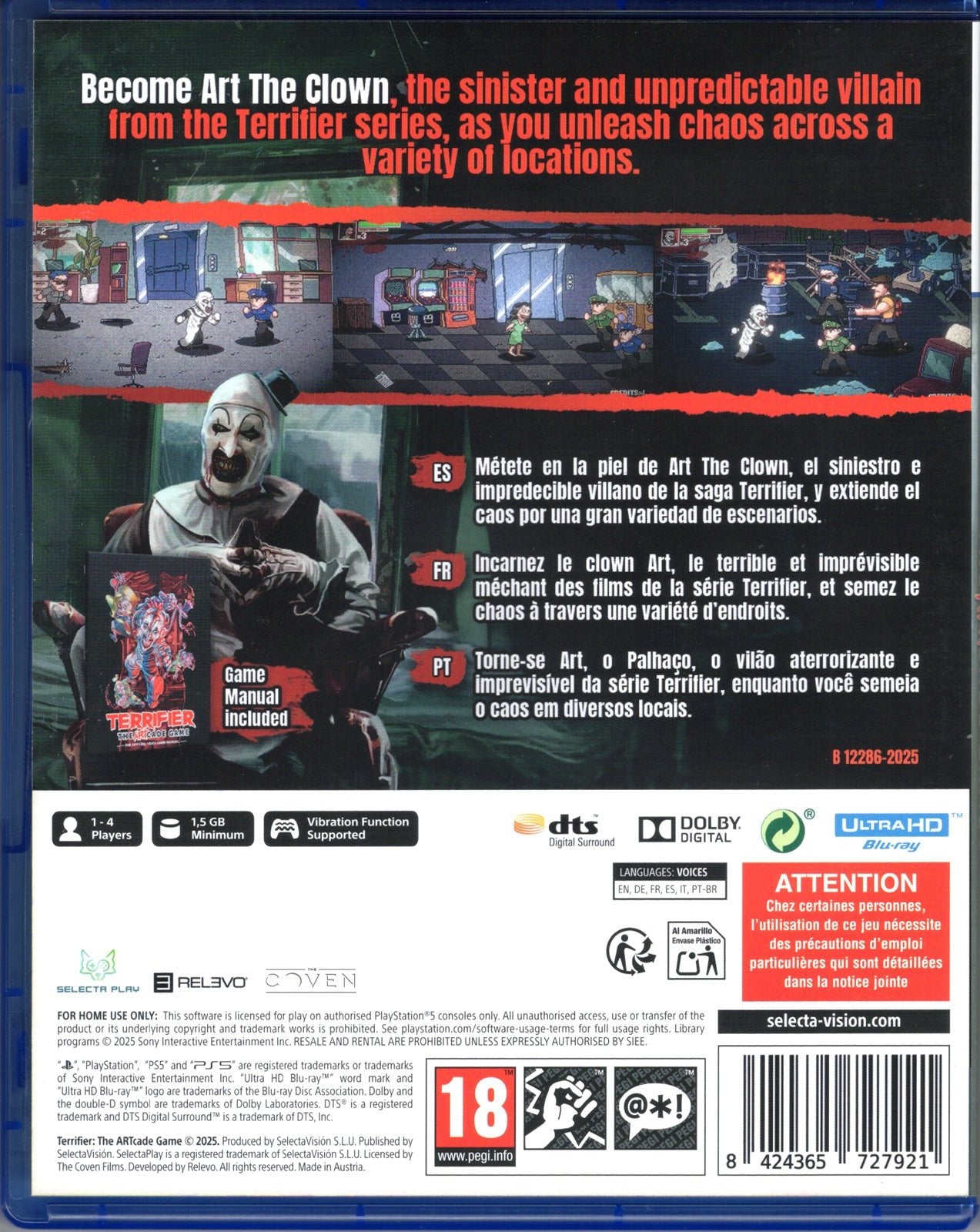 Terrifier: The ARTcade Game - BASCO GAMES
