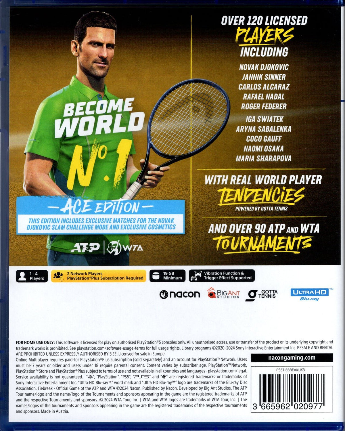 Tiebreak: Official Game of the ATP and WTA - ACE Edition - BASCO GAMES