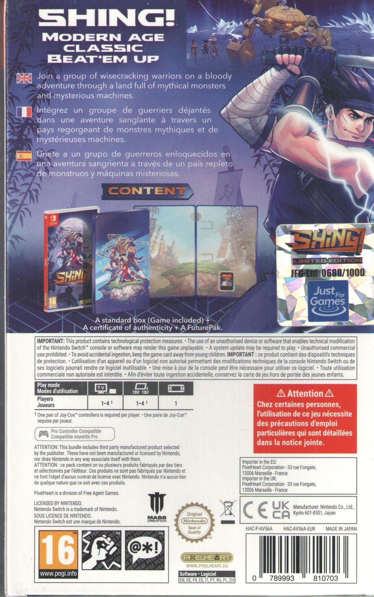 Shing! Limited Edition Box - BASCO GAMES