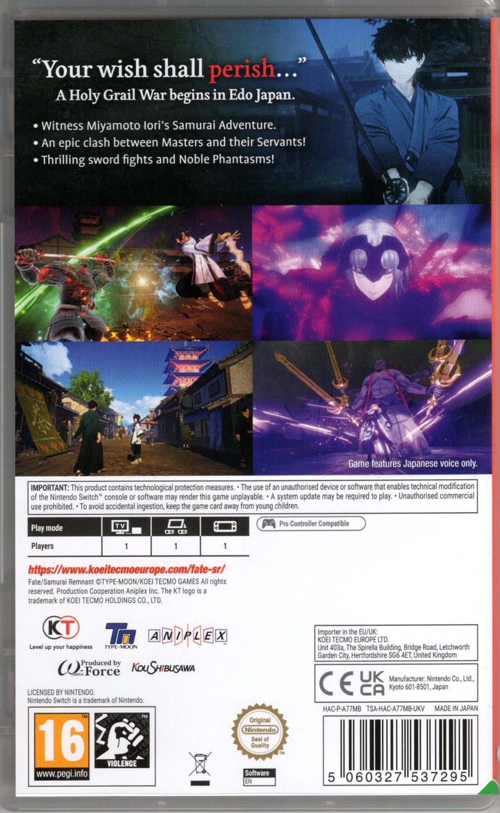 Fate / Samurai Remnant - BASCO GAMES