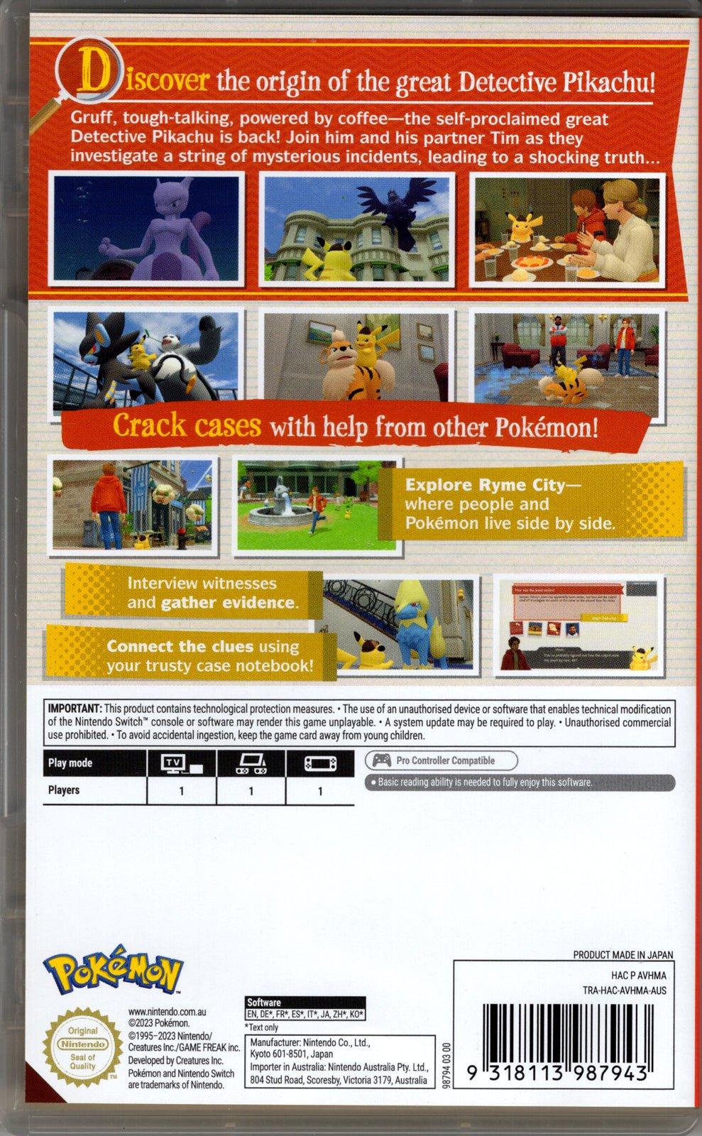 Detective Pikachu™ Returns - BASCO GAMES