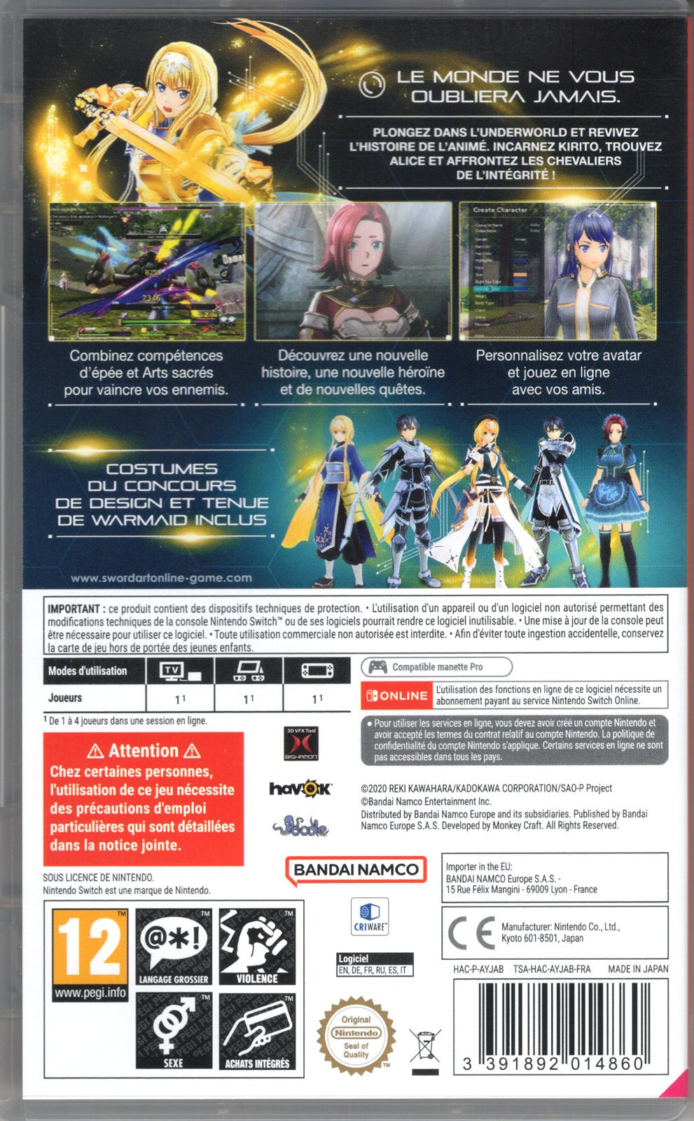 Sword Art Online Alicization Lycoris - BASCO GAMES