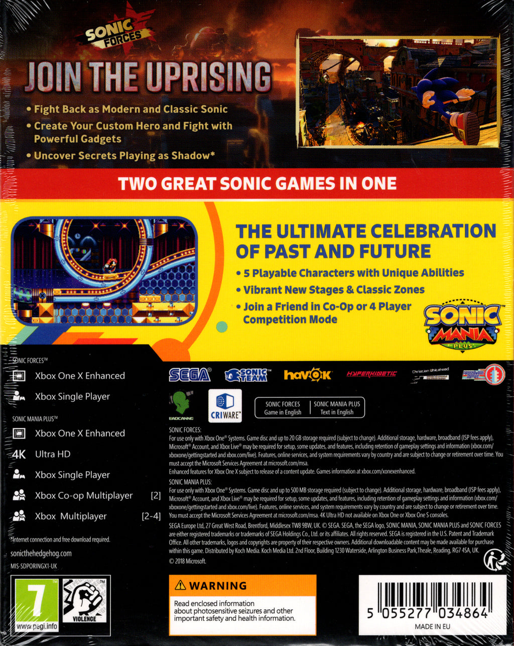 Sonic Mania Plus and Sonic Forces Double Pack
