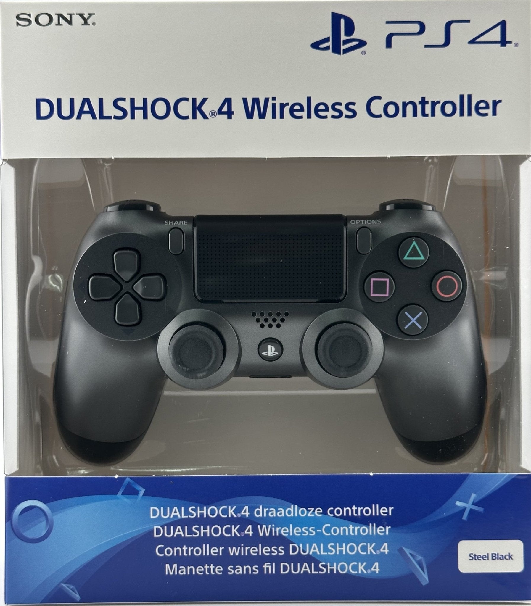Official OEM Dualshock 4 Controller Steel Black - BASCO GAMES