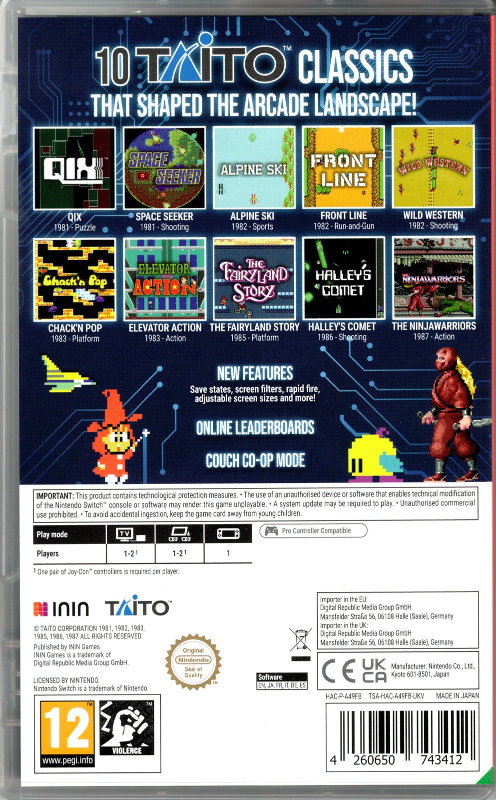 Taito Milestones Triple Pack (1+2+3) - BASCO GAMES
