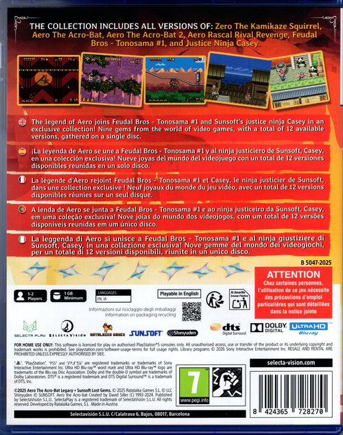 Aero The Acro-Bat Legacy + Sunsoft Lost Gems - BASCO GAMES