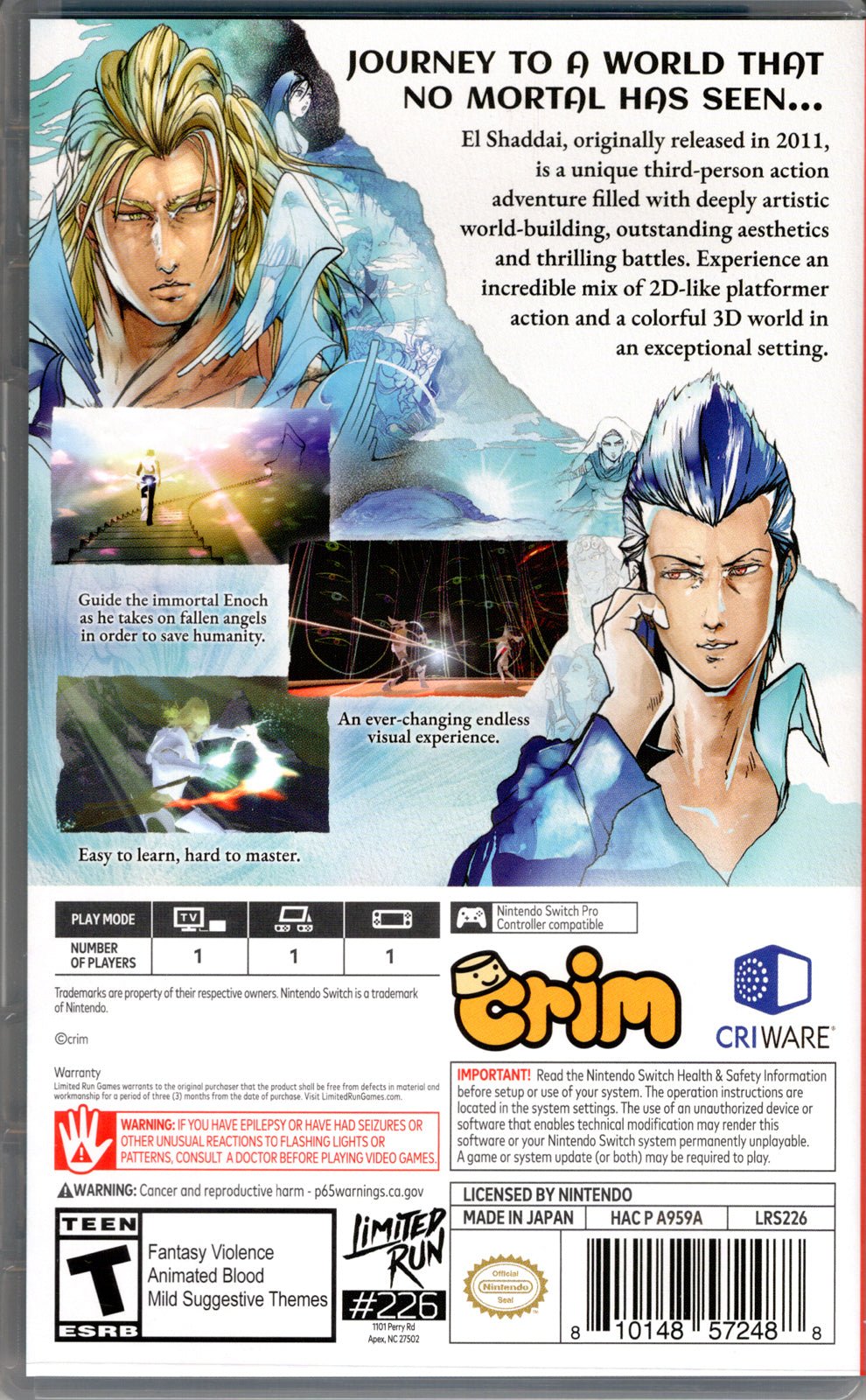 El Shaddai Ascension of the Metatron HD Remaster - BASCO GAMES